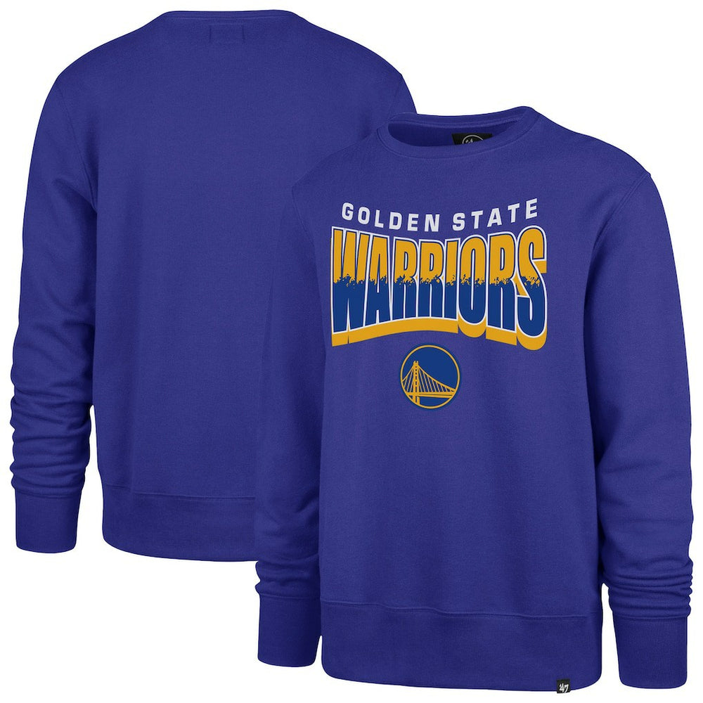 47 brand Golden State Warriors '47 Unisex Brush By Headline Crewneck Sweatshirt Royal