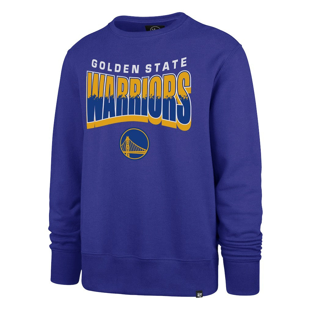 47 brand Golden State Warriors '47 Unisex Brush By Headline Crewneck Sweatshirt Royal