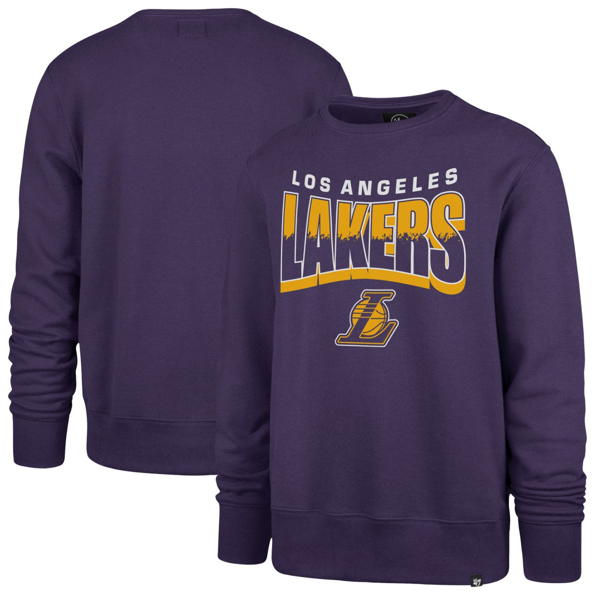 47 brand Los Angeles Lakers '47 Unisex Brush By Headline Crewneck Sweatshirt Purple