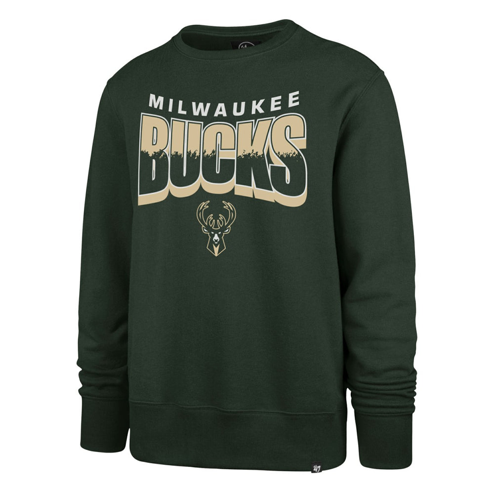 47 brand Milwaukee Bucks '47 Unisex Brush By Headline Crewneck Sweatshirt Hunter Green