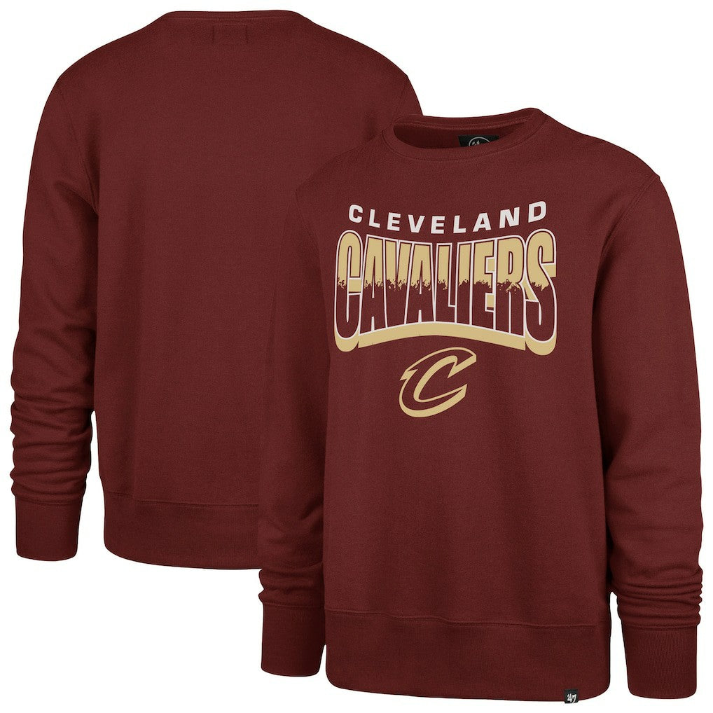 47 brand Cleveland Cavaliers '47 Unisex Brush By Headline Crewneck Sweatshirt Wine