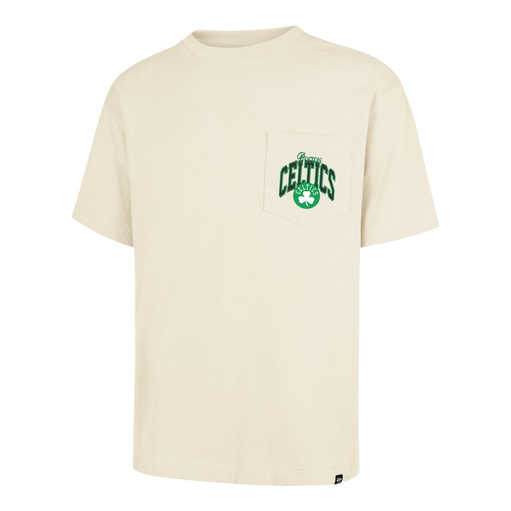 47 brand Boston Celtics '47 Unisex Crossover Collection Foundation Pocket T-Shirt Cream