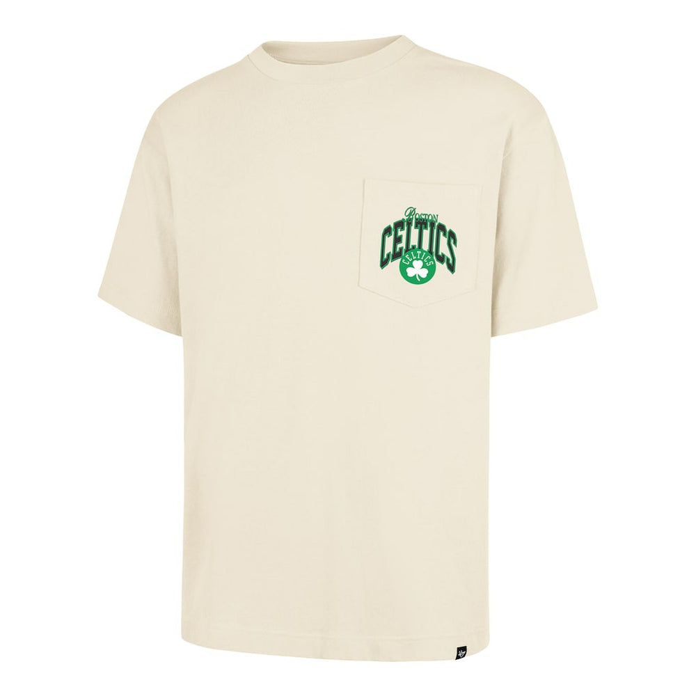 47 brand Boston Celtics '47 Unisex Crossover Collection Foundation Pocket T-Shirt Cream