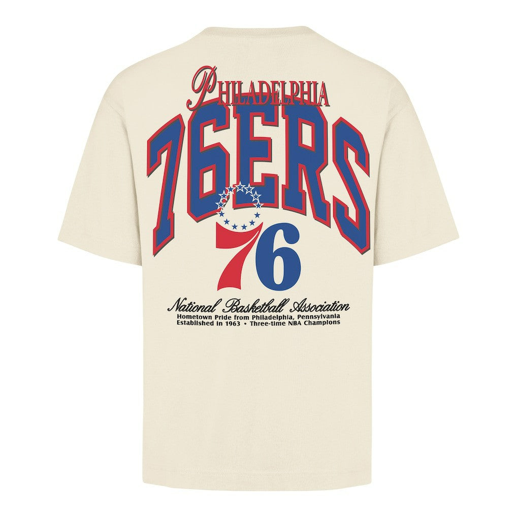 47 brand Philadelphia 76ers '47 Unisex Crossover Collection Foundation Pocket T-Shirt Cream