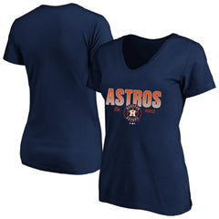 Houston Astros Profile Women's Plus Size Wordmark V-Neck T-Shirt Near Me