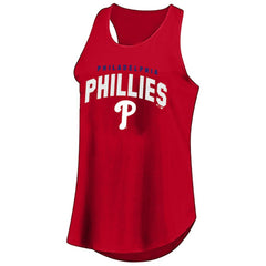 Philadelphia Phillies Profile Women's Plus Size Wordmark Racerback Scoop Neck Tank Top Sale