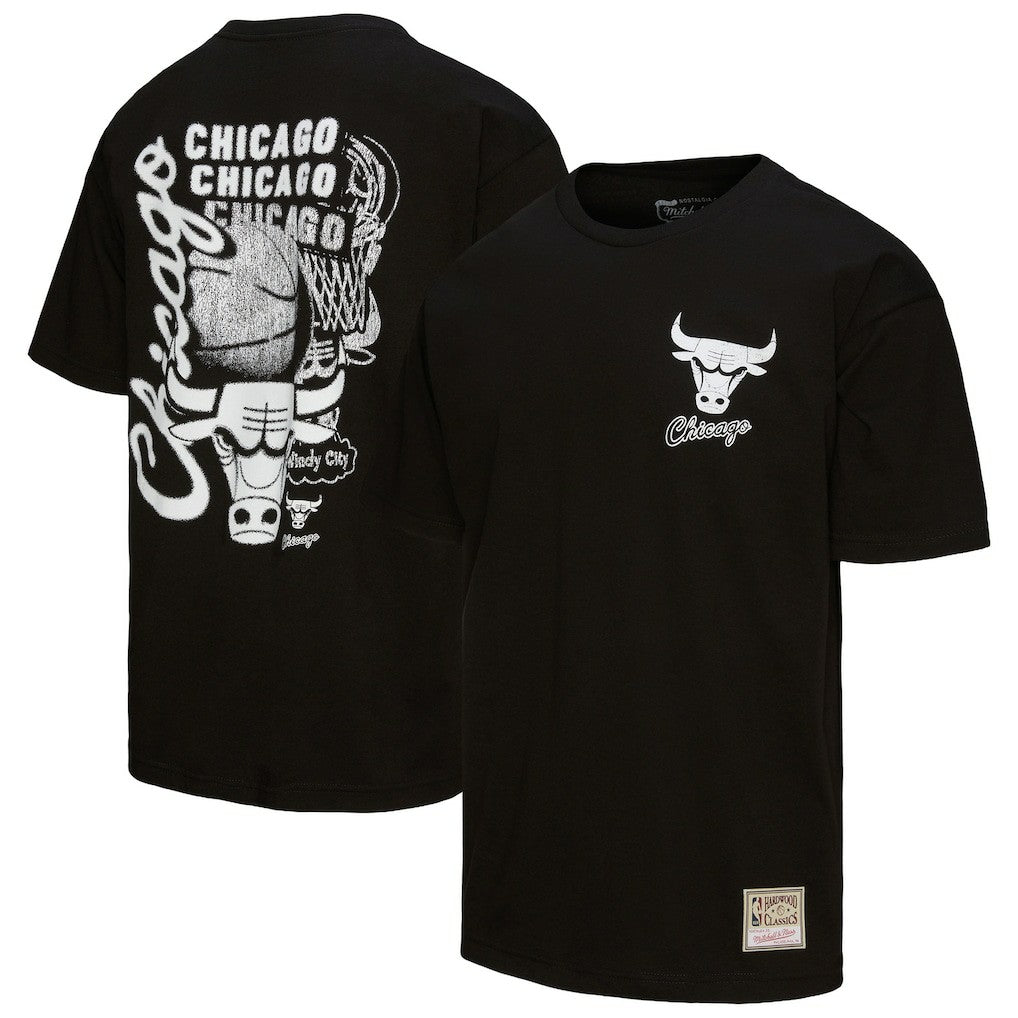 Mitchell & Ness Chicago Bulls Hardwood Classics Overlap T-Shirt Black