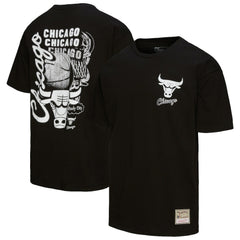 Mitchell & Ness Chicago Bulls Hardwood Classics Overlap T-Shirt Black