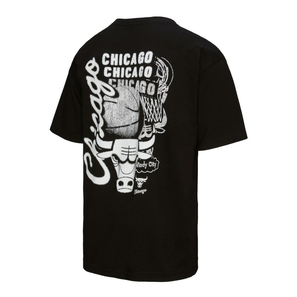 Mitchell & Ness Chicago Bulls Hardwood Classics Overlap T-Shirt Black