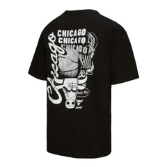 Mitchell & Ness Chicago Bulls Hardwood Classics Overlap T-Shirt Black