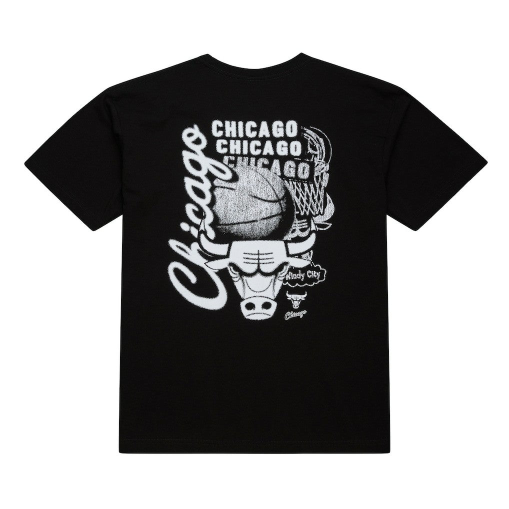 Mitchell & Ness Chicago Bulls Hardwood Classics Overlap T-Shirt Black