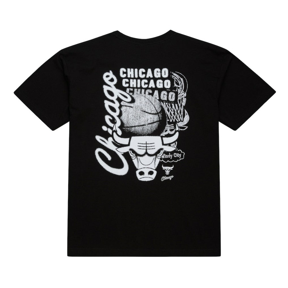 Mitchell & Ness Chicago Bulls Hardwood Classics Overlap T-Shirt Black