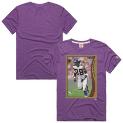 Randy Moss Minnesota Vikings Homage Unisex NFL Topps Trading Card Tri-Blend T-Shirt - Purple - NFL