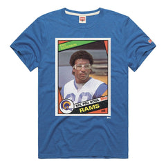 Eric Dickerson Los Angeles Rams Homage Unisex NFL Topps Trading Card Tri-Blend T-Shirt - Royal - NFL