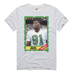 Reggie White Philadelphia Eagles Homage Unisex NFL Topps Trading Card Tri-Blend T-Shirt - Gray - NFL