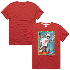 Jerry Rice San Francisco 49ers Homage Unisex NFL Topps Trading Card Tri-Blend T-Shirt - Scarlet - NFL