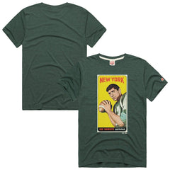 Joe Namath New York Jets Homage Unisex NFL Topps Trading Card Tri-Blend T-Shirt - Green - NFL
