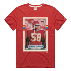 Derrick Thomas Kansas City Chiefs Homage Unisex NFL Topps Trading Card Tri-Blend T-Shirt - Red - NFL