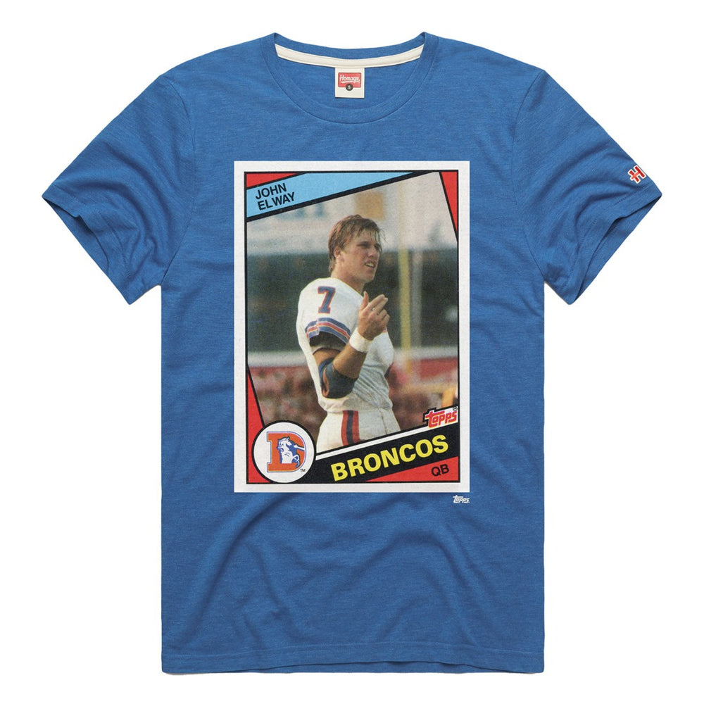 John Elway Denver Broncos Homage Unisex NFL Topps Trading Card Tri-Blend T-Shirt - Royal - NFL