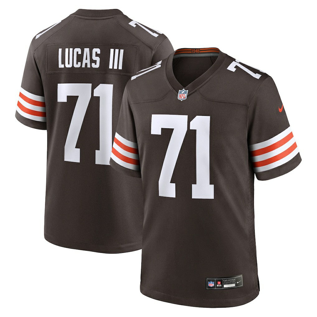 Cornelius Lucas Cleveland Browns Team Game Jersey - Brown - Nike
