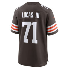 Cornelius Lucas Cleveland Browns Team Game Jersey - Brown - Nike