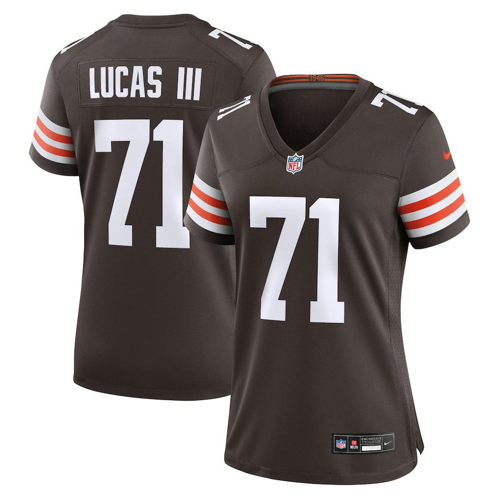 Cornelius Lucas Cleveland Browns Women's Team Game Jersey - Brown - Nike