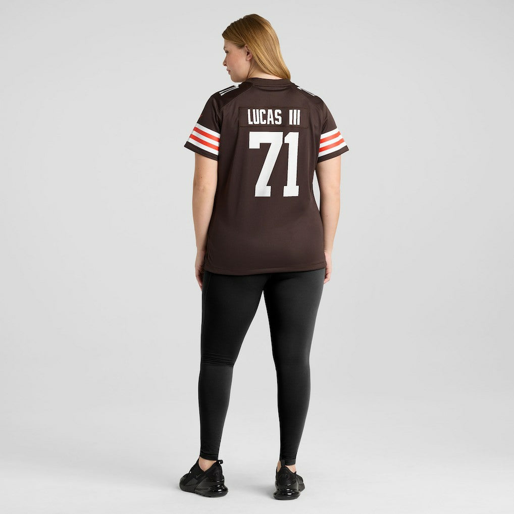 Cornelius Lucas Cleveland Browns Women's Team Game Jersey - Brown - Nike