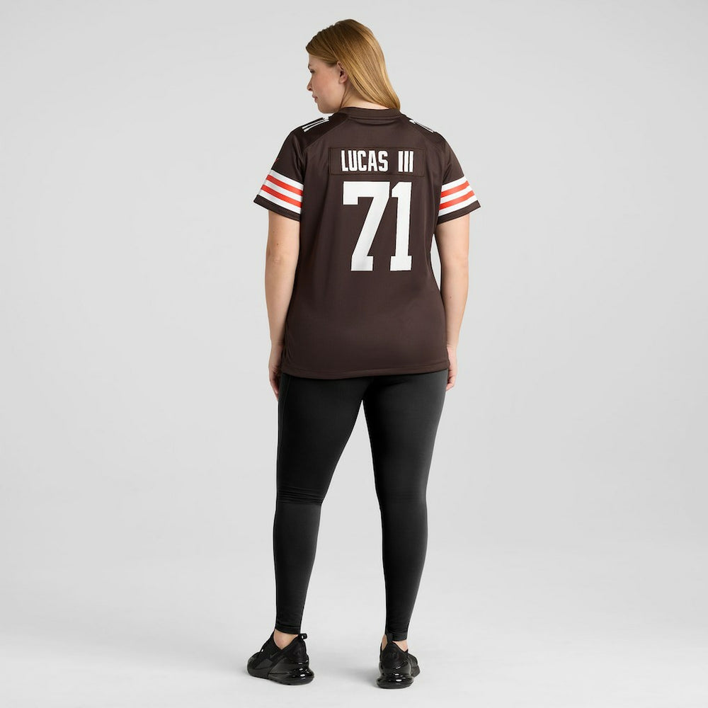 Cornelius Lucas Cleveland Browns Women's Team Game Jersey - Brown - Nike