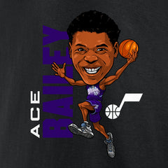Ace Bailey Utah Jazz Caricature T-Shirt Black