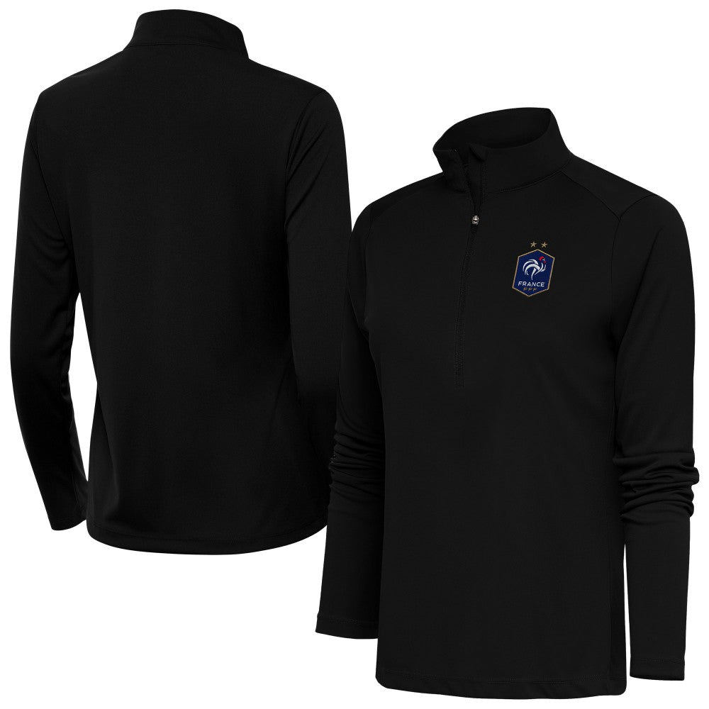 France National Team Antigua Women's Statement Half-Zip Pullover Black