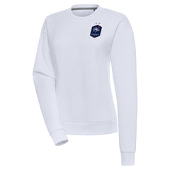 France National Team Antigua Women's Takeover Pullover Sweatshirt White