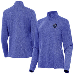 France National Team Antigua Women's Master Quarter-Zip Pullover Heather Royal