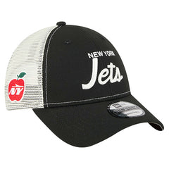 New York Jets New Era Apple Trucker 9FORTY Adjustable Hat - Black - NFL