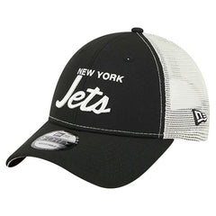 New York Jets New Era Apple Trucker 9FORTY Adjustable Hat - Black - NFL