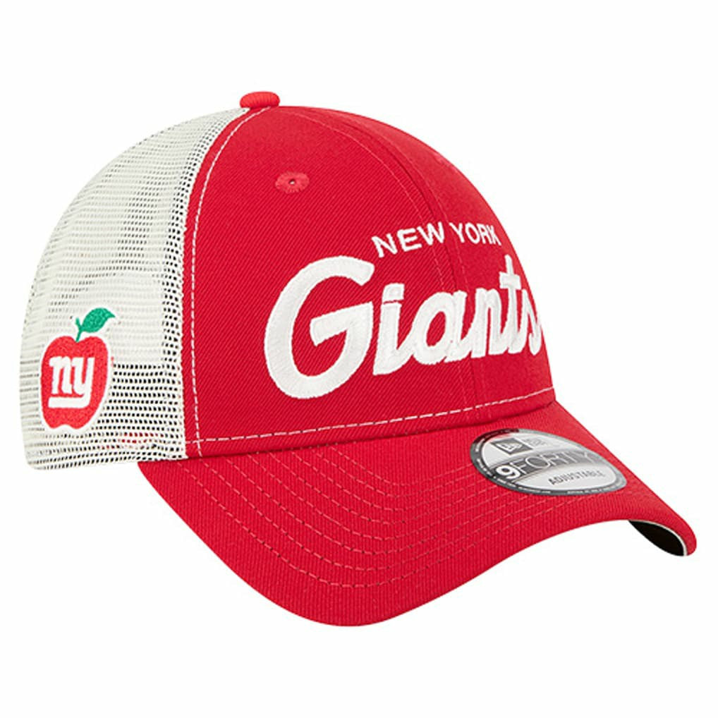 New York Giants New Era Apple Trucker 9FORTY Adjustable Hat - Red - NFL