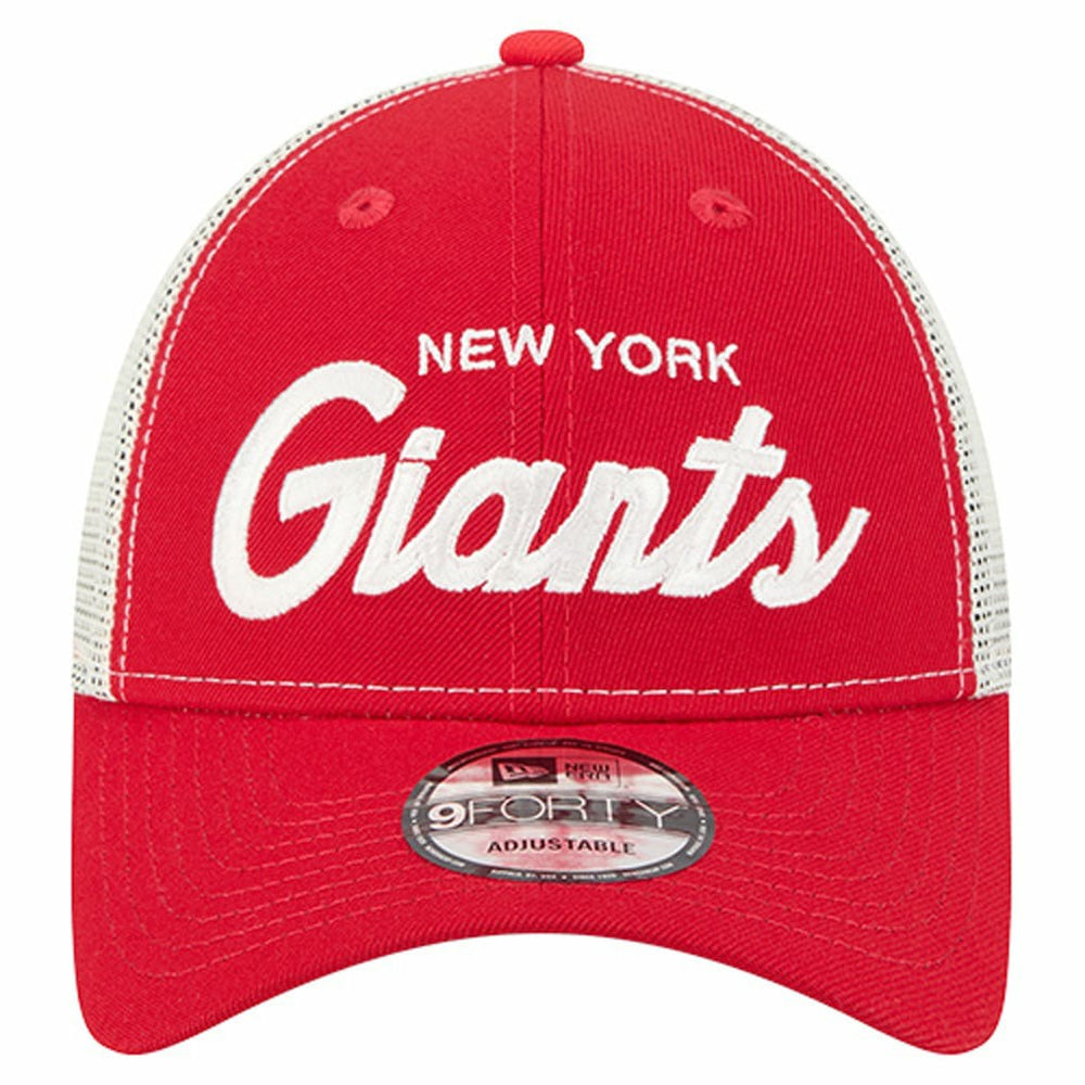 New York Giants New Era Apple Trucker 9FORTY Adjustable Hat - Red - NFL