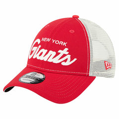 New York Giants New Era Apple Trucker 9FORTY Adjustable Hat - Red - NFL