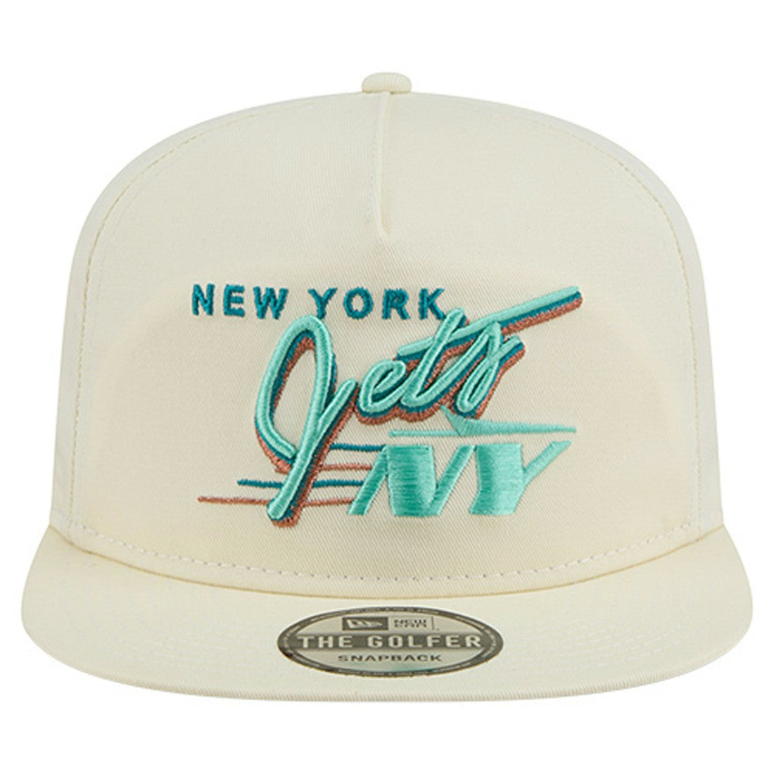 New York Jets New Era Liberty Golfer Adjustable Hat - Cream - NFL