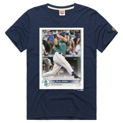 Cal Raleigh Seattle Mariners Homage Topps Baseball Card Player Tri-Blend T-Shirt Online