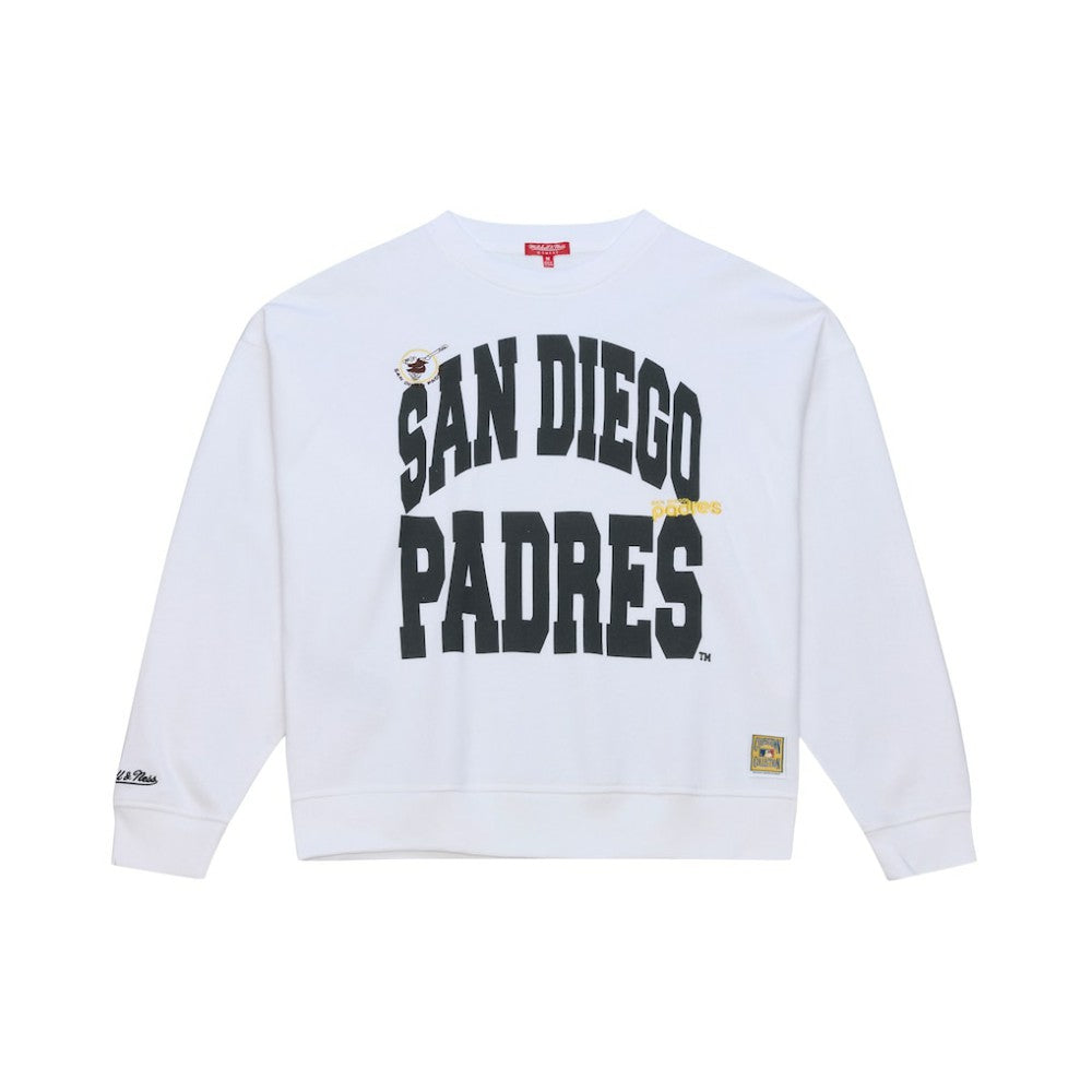 San Diego Padres Mitchell & Ness Women's Oversized Cooperstown Sweatshirt for sale