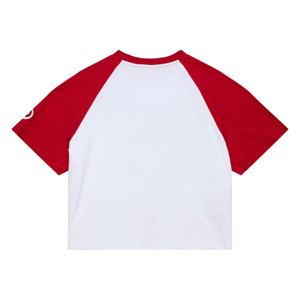 Philadelphia Phillies Mitchell & Ness Women's Cropped Raglan Boxy T-Shirt Discount