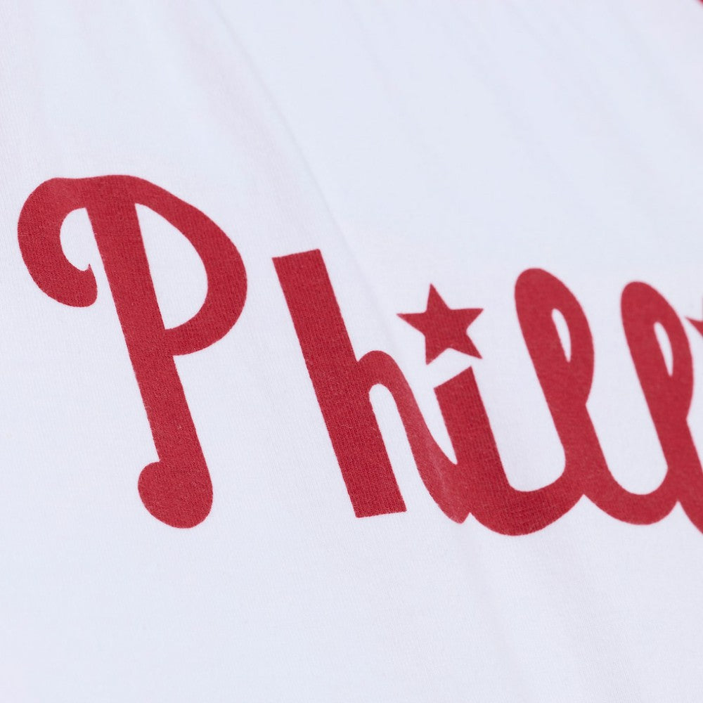 Philadelphia Phillies Mitchell & Ness Women's Cropped Raglan Boxy T-Shirt Discount