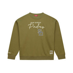 San Diego Padres Mitchell & Ness Women's Oversized Crewneck Sweatshirt Outlet