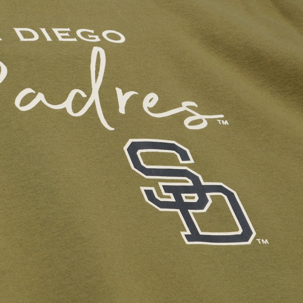 San Diego Padres Mitchell & Ness Women's Oversized Crewneck Sweatshirt Outlet