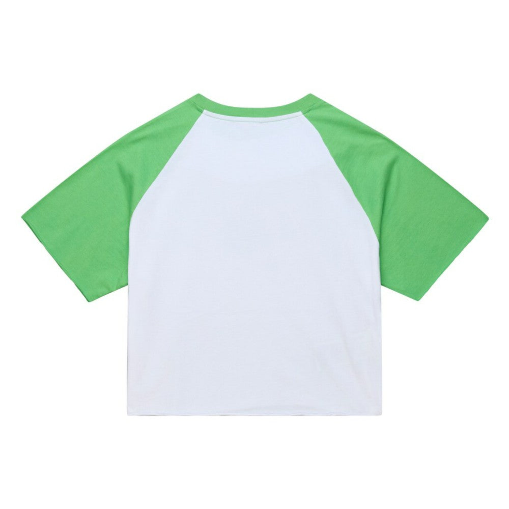 Philadelphia Phillies Mitchell & Ness Women's Cropped Raglan Mascot Boxy T-Shirt Sale