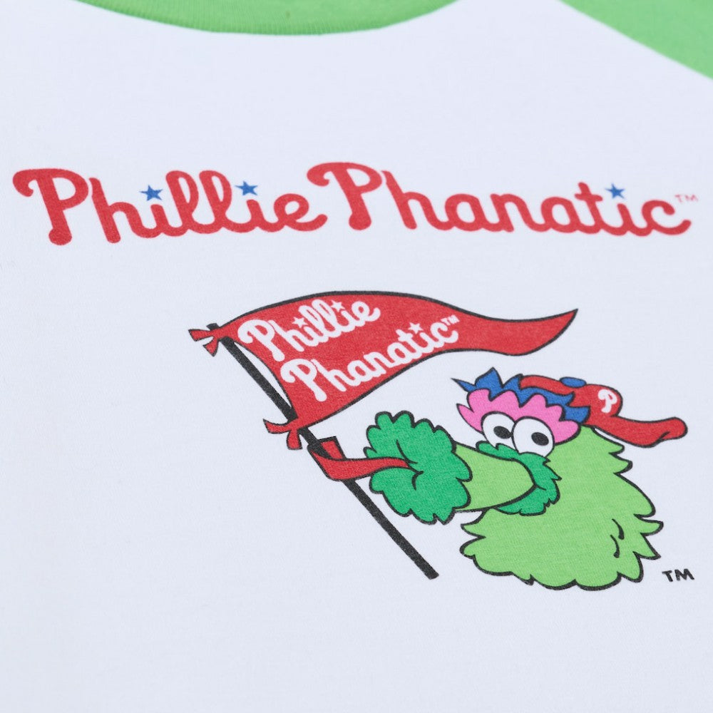 Philadelphia Phillies Mitchell & Ness Women's Cropped Raglan Mascot Boxy T-Shirt Sale