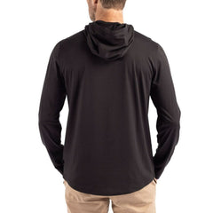 Baltimore Ravens Cutter & Buck Coastline Epic Comfort Eco Recycled Long Sleeve Hoodie T-Shirt - Black - NFL