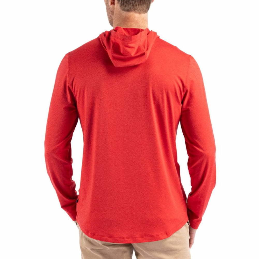 New York Giants Cutter & Buck Americana Coastline Epic Comfort Eco Recycled Long Sleeve Hoodie T-Shirt - Red - NFL