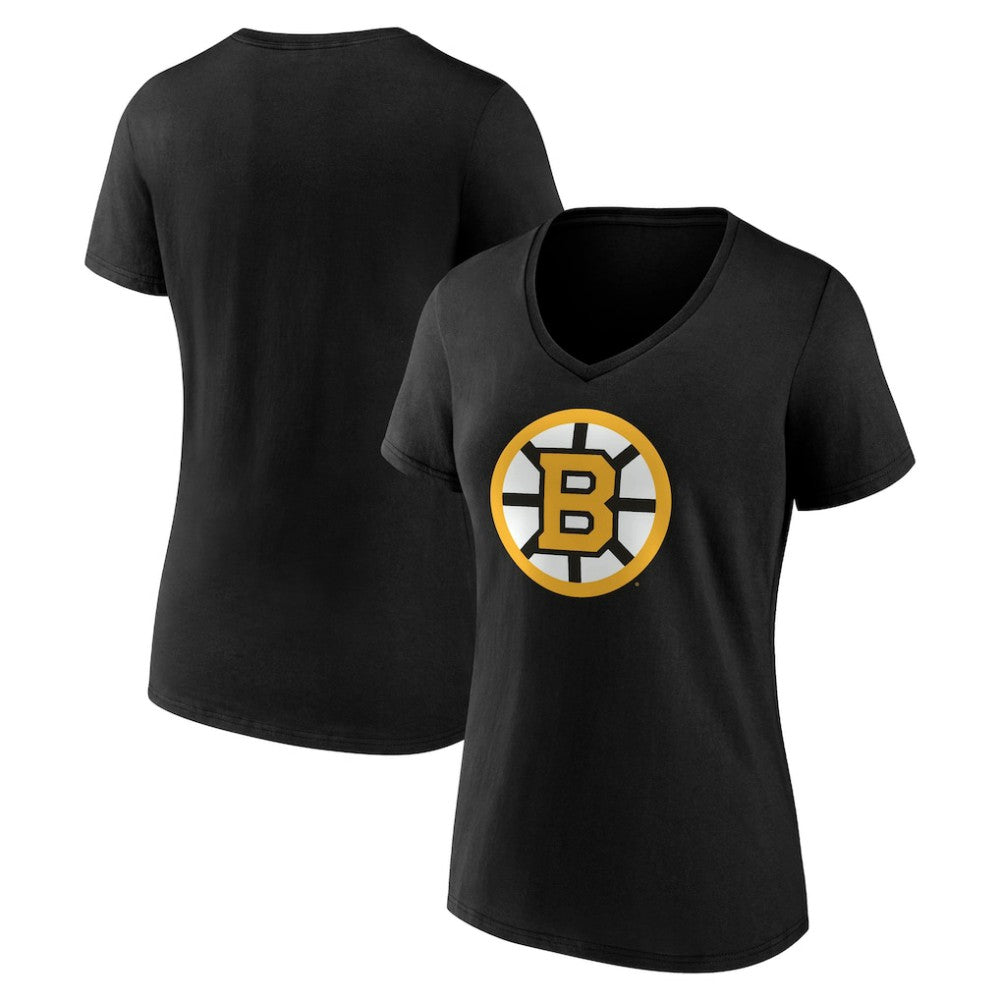 Boston Bruins Women's Essential V-Neck T-Shirt - Black | NHL near me