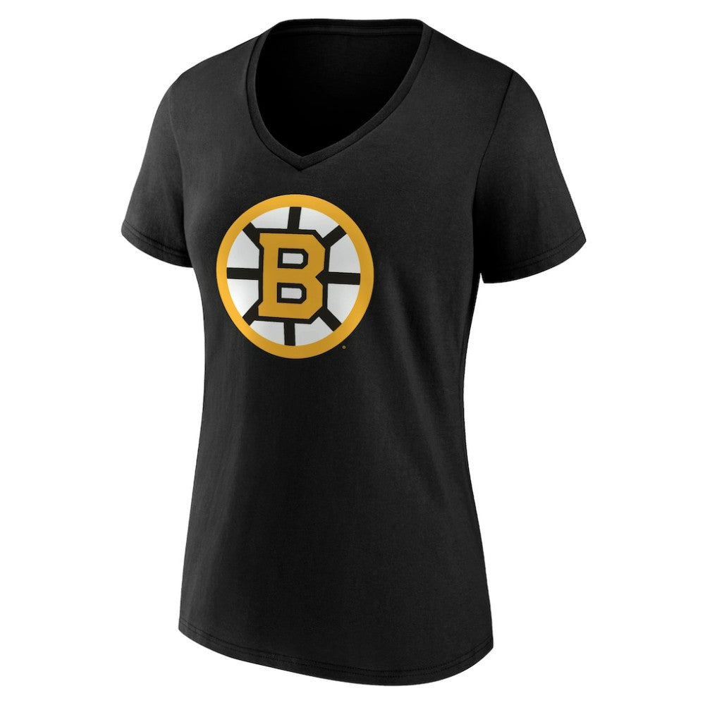 Boston Bruins Women's Essential V-Neck T-Shirt - Black | NHL near me